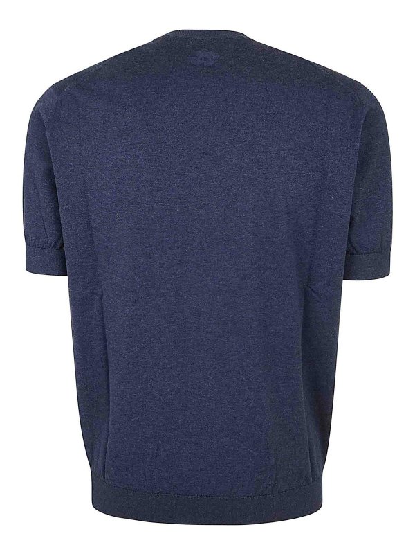 LARDINI: Strickpullover mit Rundhalsausschnitt online - Rundhalspullover - Blau