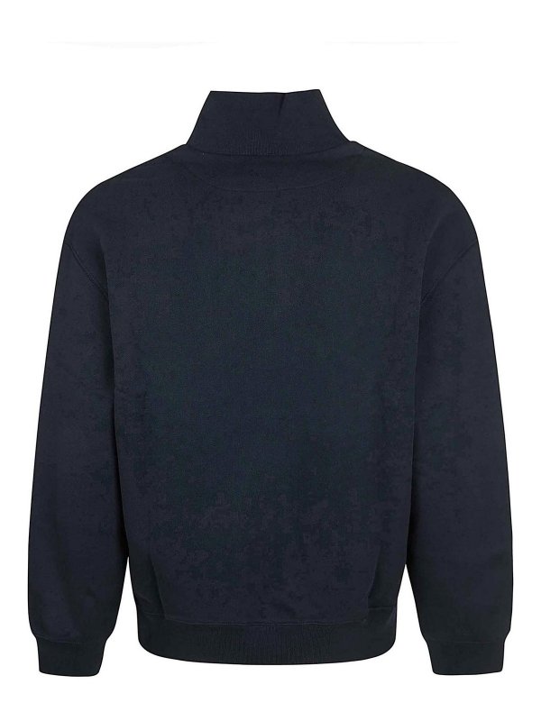 MAISON KITSUNÉ: Sweatshirts & Sweaters online - Double Fox Head Half Zip Comfort Sweatshirt