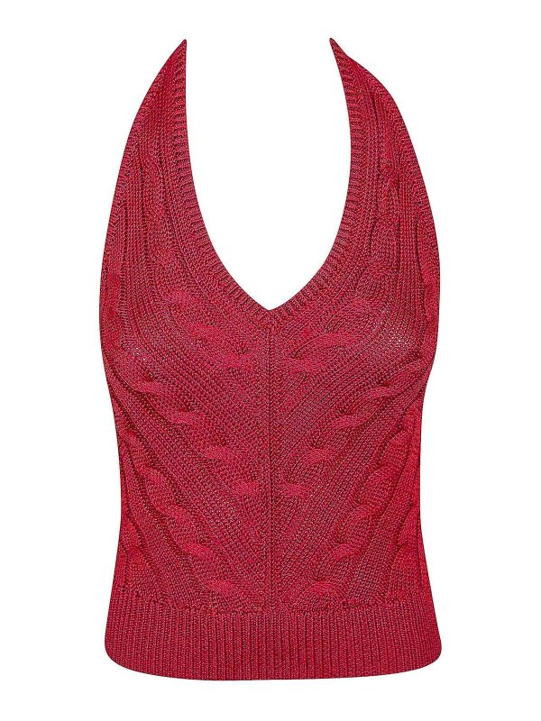 POLO RALPH LAUREN: Col en V - Pull À Col V - Rouge