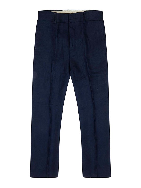 POLO RALPH LAUREN: カジュアルトラウザー - カジュアルパンツ - ダークブルー