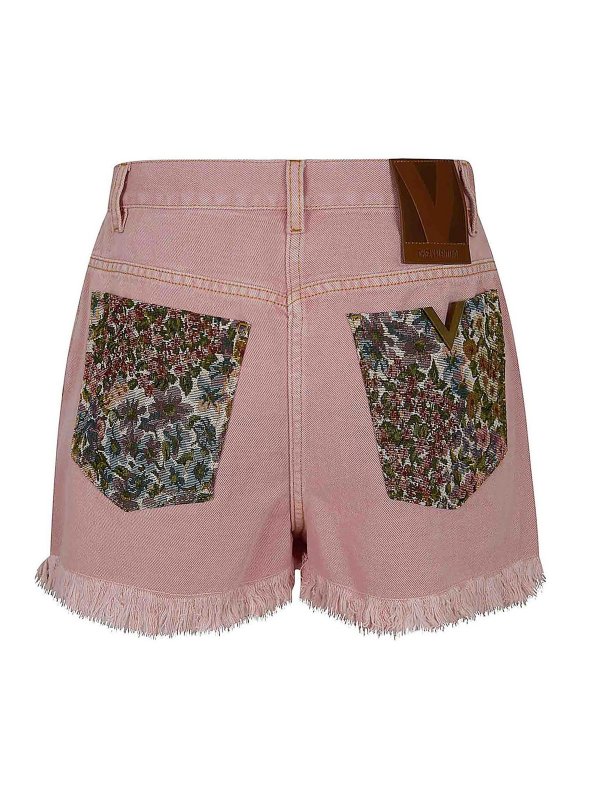 VALENTINO GARAVANI: Trousers Shorts online - Short Denim | Solid | Denim Rosa