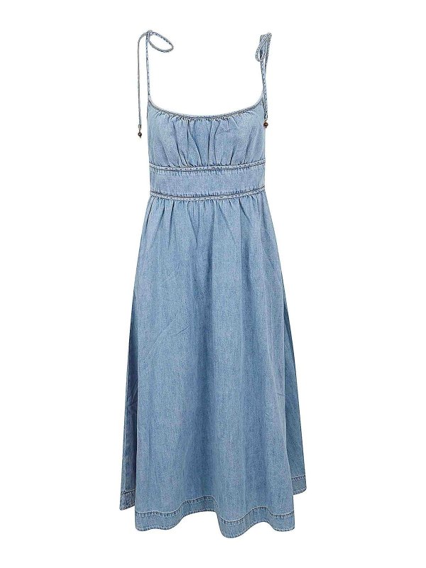 ZIMMERMANN: gonne al ginocchio  e longuette - Abito da picnic in denim Wanderlust