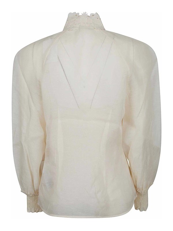 ZIMMERMANN: bluse online - Camicetta con colletto ribellione