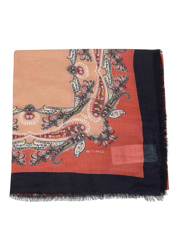 ETRO: Estolas y chales - Estola - Rojo