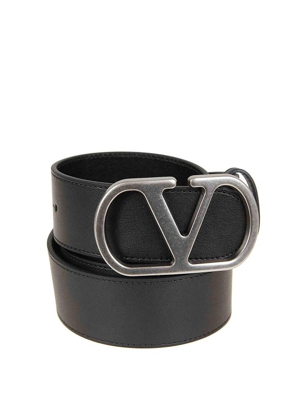 VALENTINO GARAVANI: cinture - Cintura H 40 V Logo Firma