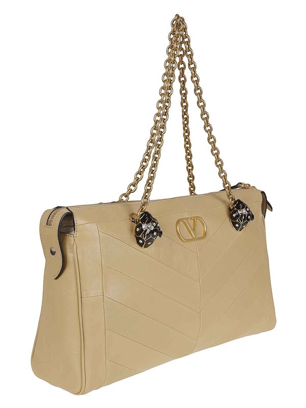 The Best Shops VALENTINO GARAVANI: totes bags - Medium Tote Growl Patchwork Nappa Panthea