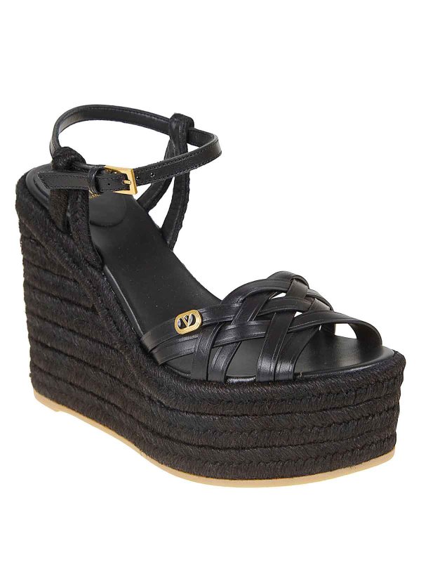 VALENTINO GARAVANI: エスパドリーユ online - エスパドリーユ - 黒