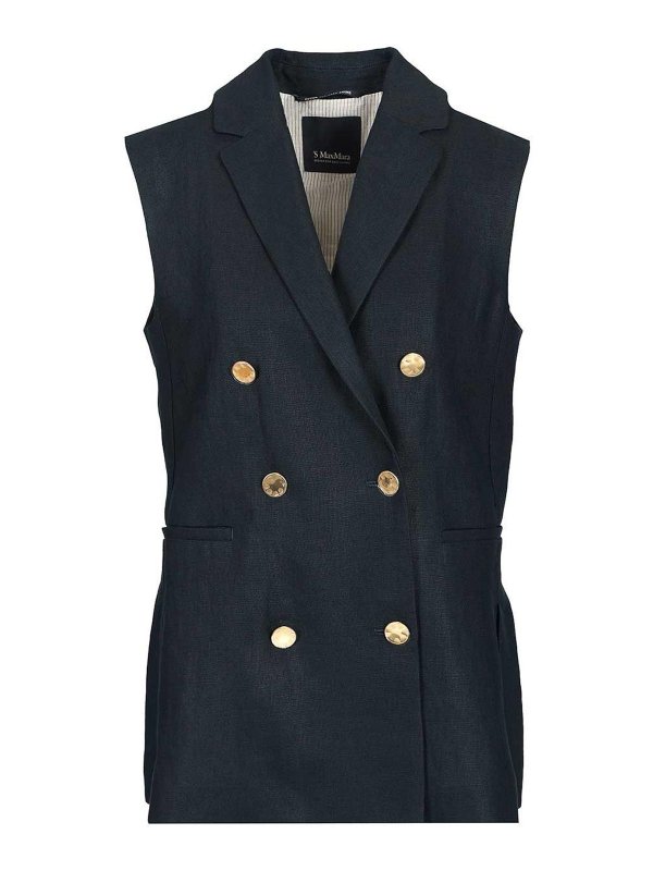 S MAX MARA: vests - Double-Breasted Vest