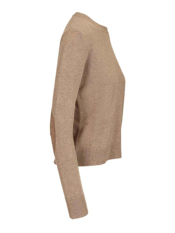 The Best Shops S MAX MARA: Suéteres con cuello pico - Suéter Cuello Redondo - Beis