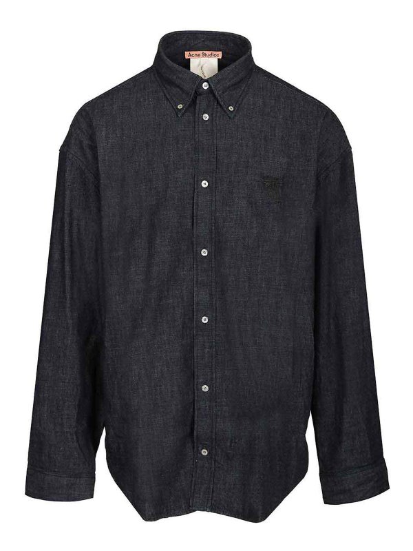Acne Studios: Chemises - Chemise - Bleu