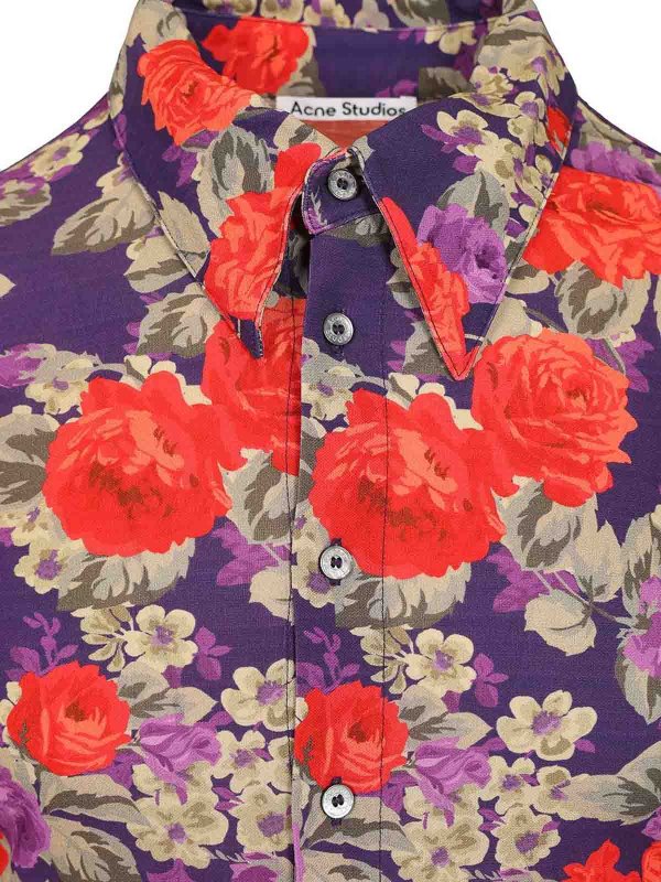 Camicia con stampa floreale shop online: Acne Studios