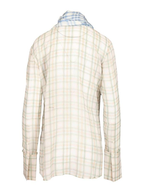 Acne Studios: bluse online - Camicetta Di Seta Con Sciarpa