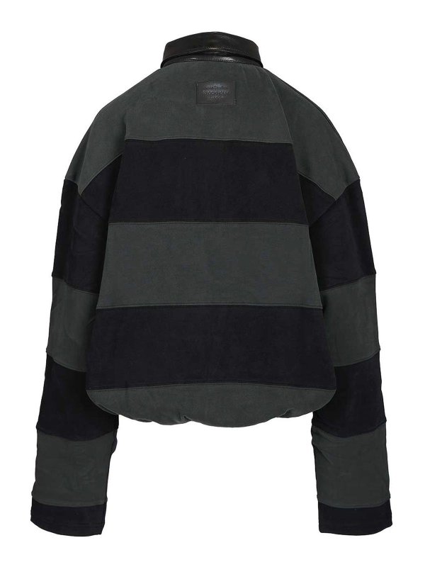 Acne Studios: polo shirts online - Striped Polo Sweater