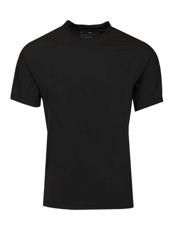 Y-3: Camisetas - Camiseta - Negro