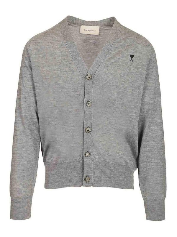 AMI PARIS: Cárdigans - Cárdigan - Gris