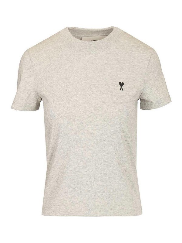 AMI PARIS: Camisetas - Camiseta - Gris