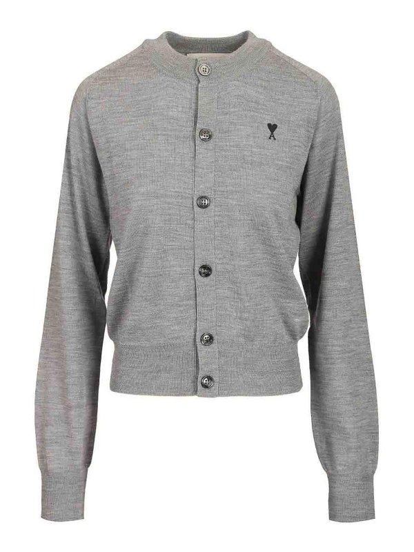 AMI PARIS: Cardigans - Cardigan - Grau