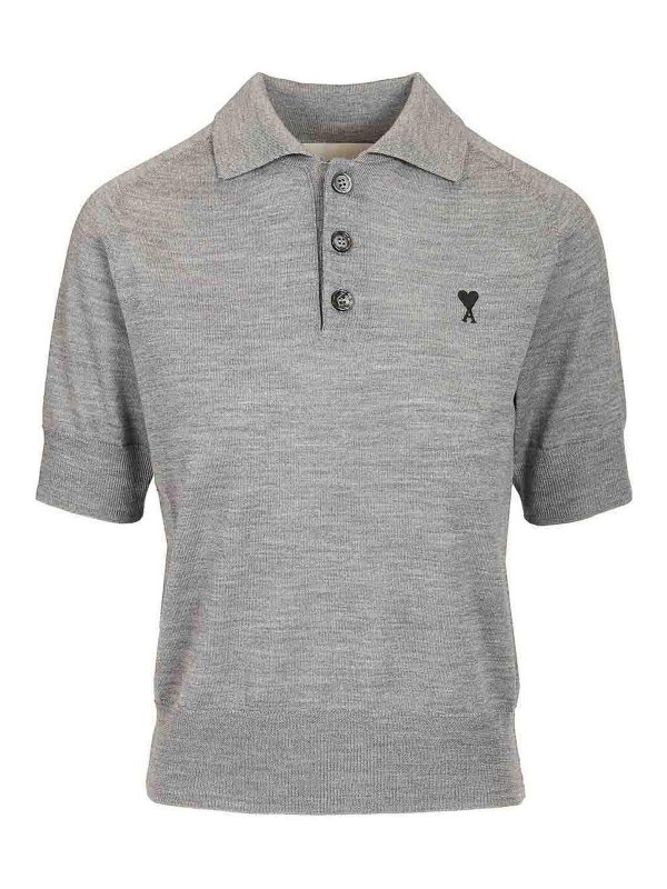 AMI PARIS: Polos - Polo - Gris