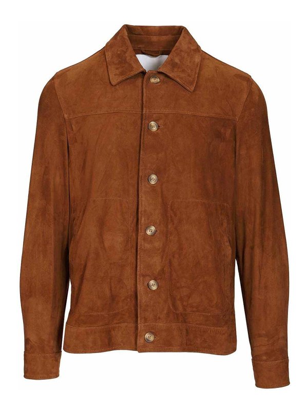 BLUSOTTO: giacche in pelle - Pippo Suede Overshirt