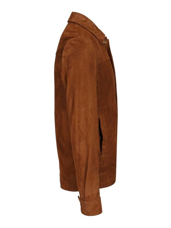 The Best Shops BLUSOTTO: giacche in pelle - Pippo Suede Overshirt