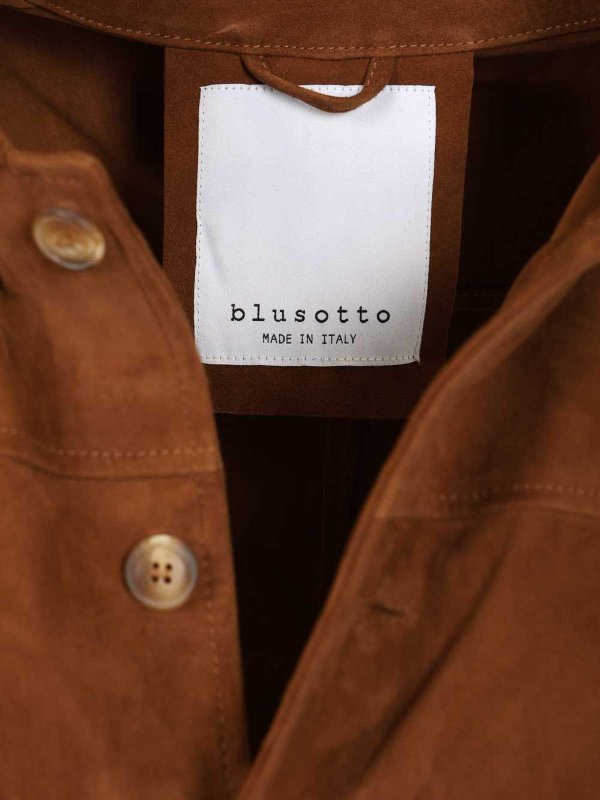 Pippo Suede Overshirt shop online: BLUSOTTO