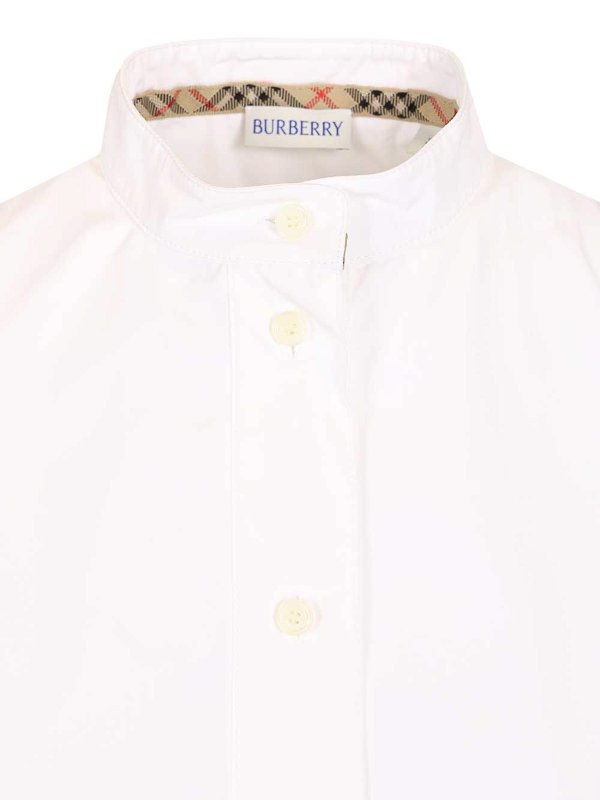 膝丈ドレス - 白 shop online: BURBERRY