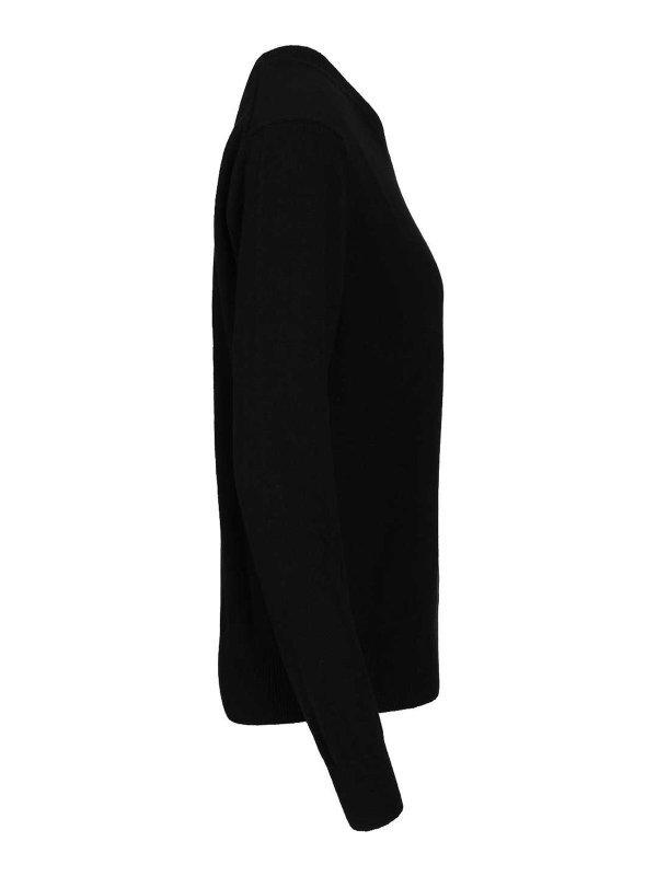 The Best Shops Comme des Garçons Play: Strickpullover mit Rundhalsausschnitt - Rundhalspullover - Schwarz