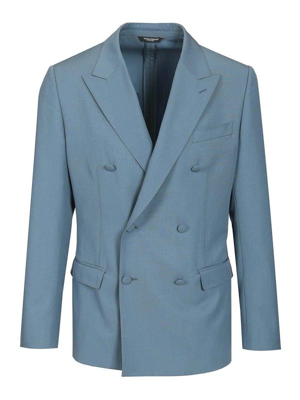 DOLCE & GABBANA: Vestes de costume - Blazer - Bleu Clair