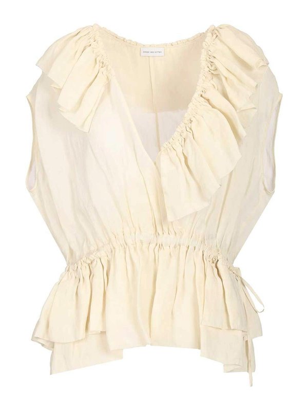 DRIES VAN NOTEN: Tops & Débardeurs - Top - Blanc