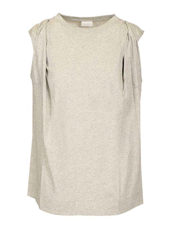 DRIES VAN NOTEN: Tops y camisetas sin mangas - Top - Gris