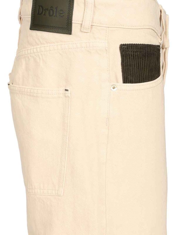 The Best Shops DRÔLE DE MONSIEUR: Straight Leg Jeans - Straight Leg Jeans - Beige