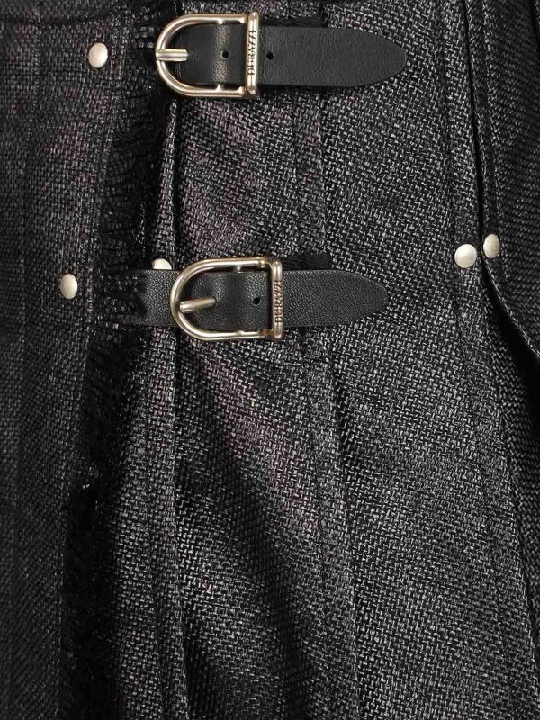 膝丈/ミディスカート - 黒 shop online: DURAZZI MILANO