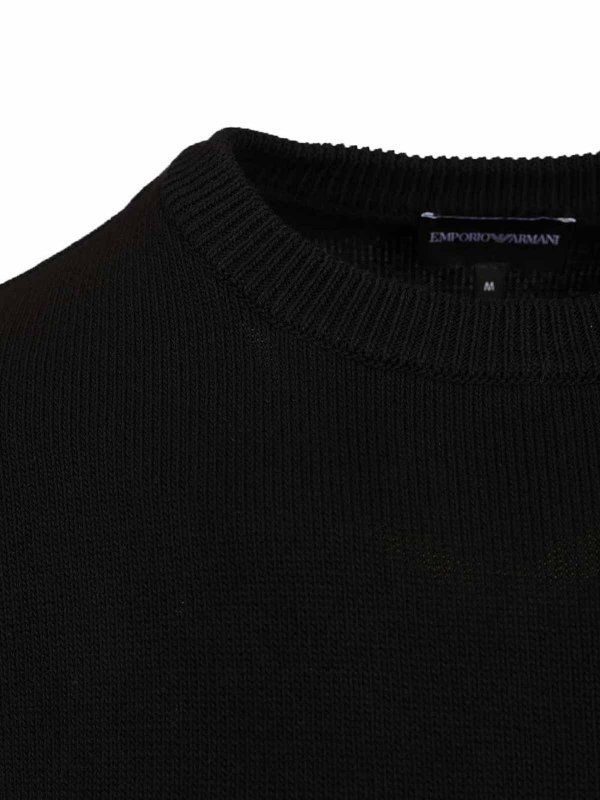 クルーネック - 黒 shop online: EMPORIO ARMANI