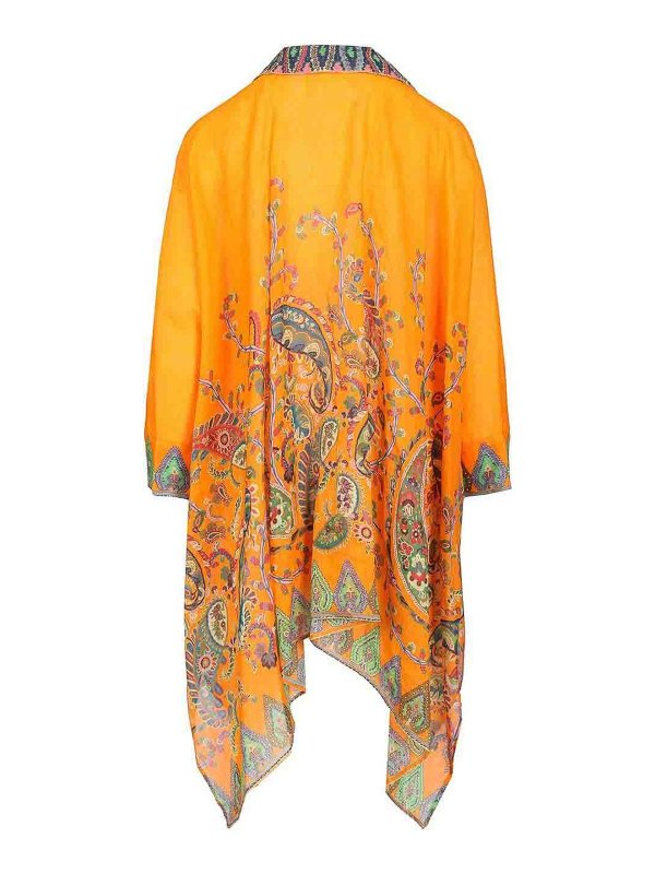 ETRO: blouses online - Multicoloured Printed Ramie Blouse