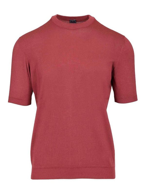 FEDELI: Camisetas - Camiseta - Rojo Oscuro