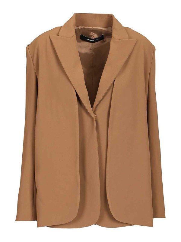 FEDERICA TOSI: Blazer - Blazer - Beige