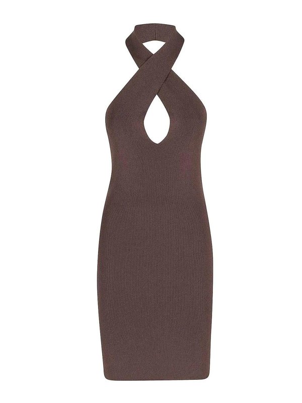 FEDERICA TOSI: Kurze Kleider - Kurzes Kleid - Braun