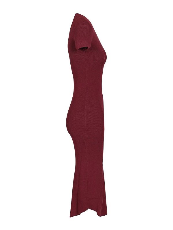The Best Shops FEDERICA TOSI: Knielange Kleider - Knielanges Kleid - Dunkelrot