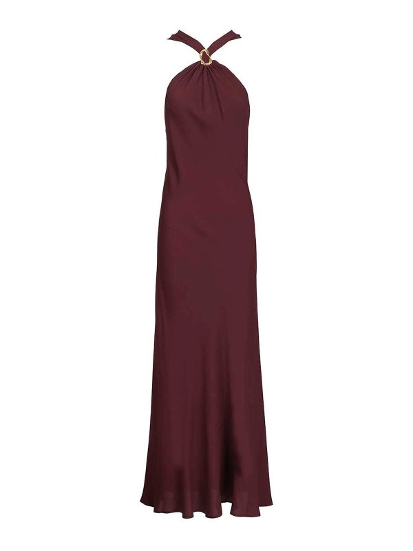 FORTE FORTE: Knielange Kleider - Knielanges Kleid - Dunkelrot