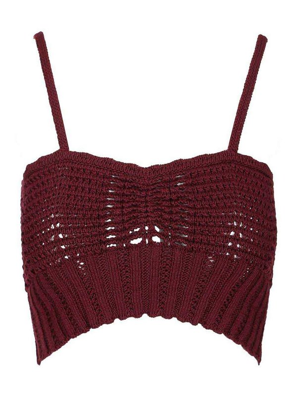 FORTE FORTE: Tops und Tank Tops - Top - Dunkelrot