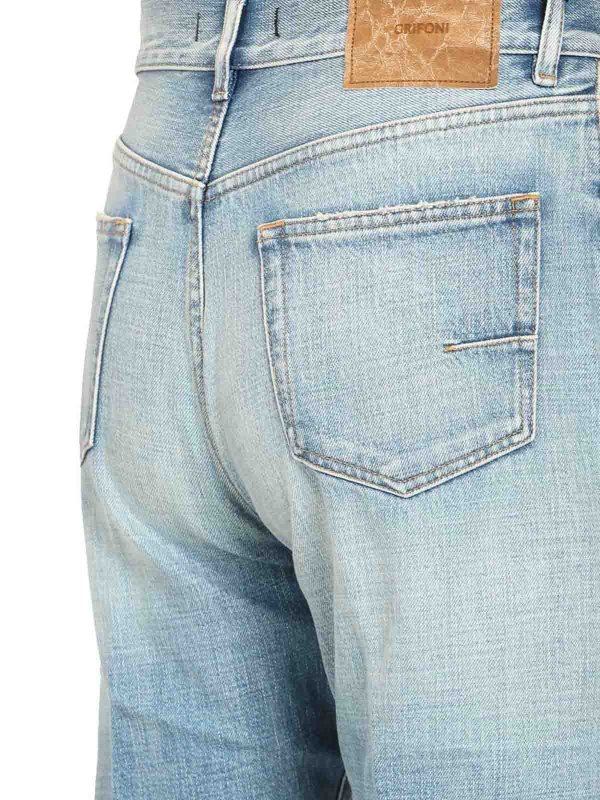 The Best Shops Mauro Grifoni: Jeans Rectos - Vaqueros Rectos - Azul Claro
