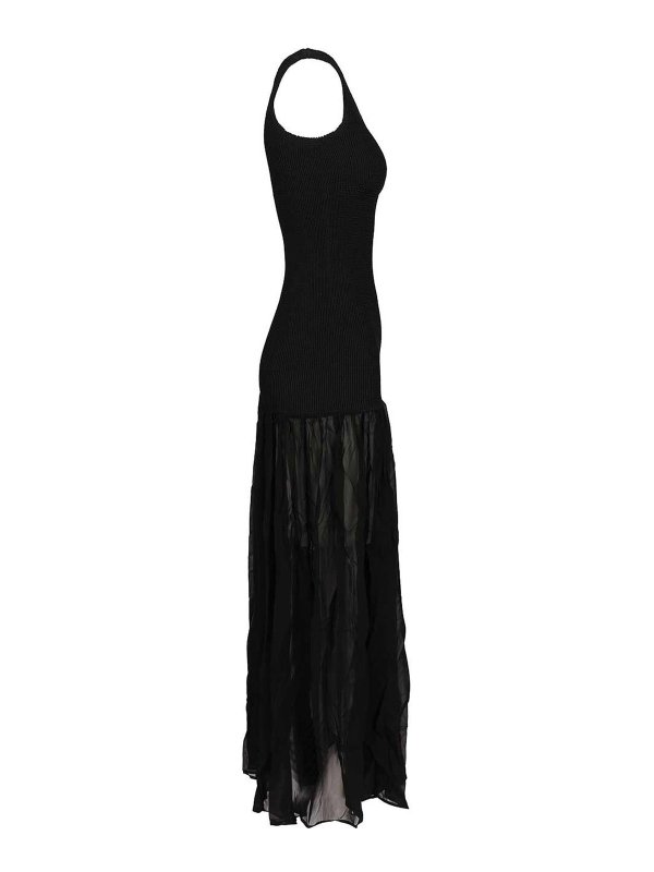 The Best Shops HUNZA G: Knielange Kleider - Knielanges Kleid - Schwarz