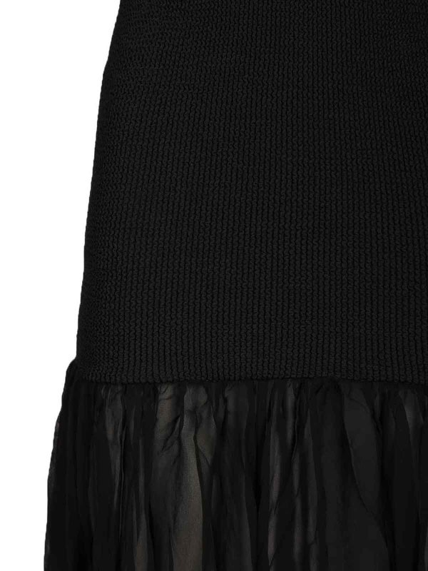 Knielanges Kleid - Schwarz shop online: HUNZA G