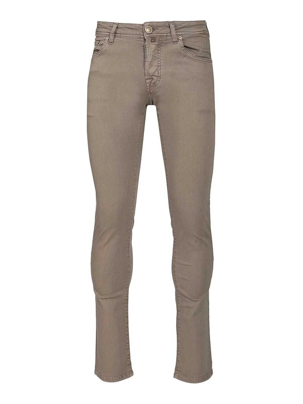 JACOB COHEN: Straight Leg Jeans - Straight Leg Jeans - Beige