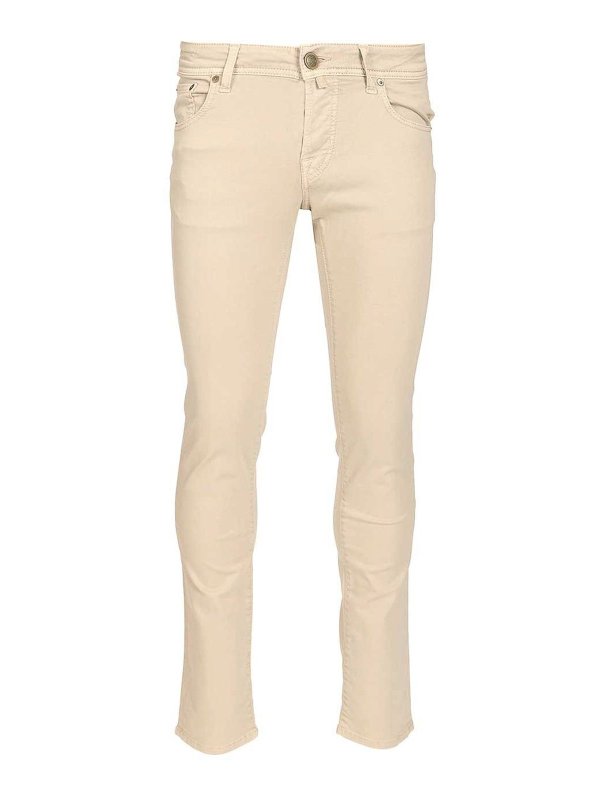 JACOB COHEN: Straight Leg Jeans - Straight Leg Jeans - Beige