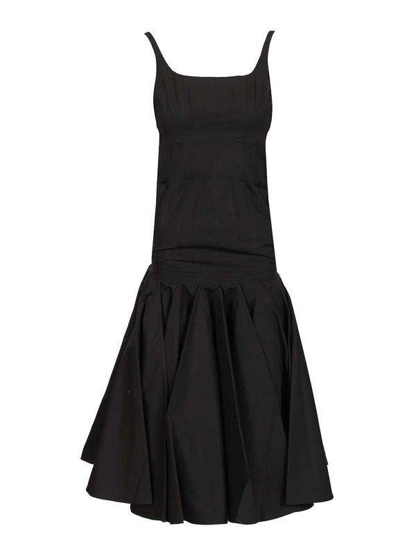 JACQUEMUS: Knielange Kleider - Knielanges Kleid - Schwarz