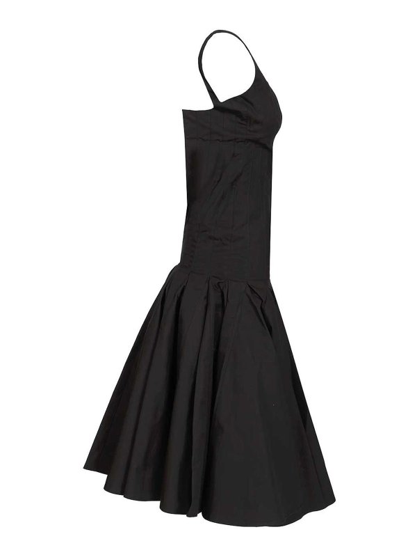 The Best Shops JACQUEMUS: Knielange Kleider - Knielanges Kleid - Schwarz