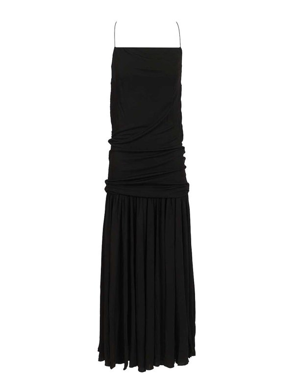 JACQUEMUS: Knielange Kleider - Knielanges Kleid - Schwarz