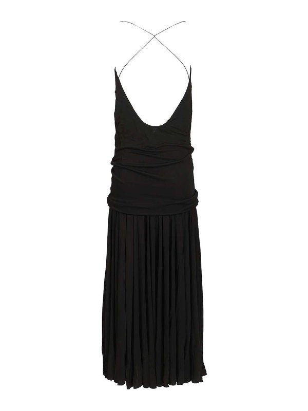JACQUEMUS: Knielange Kleider online - Knielanges Kleid - Schwarz