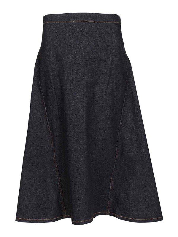 JACQUEMUS: Knielange und Midi Röcke - Midirock - Blau